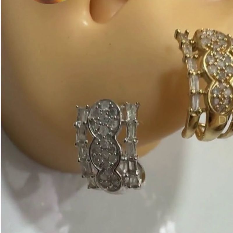 Infinity Glow Loop Earrings - natural diamonds in 18K Hong Kong gold.